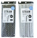 曲がるストロー（チェック、４０本、紙袋入）