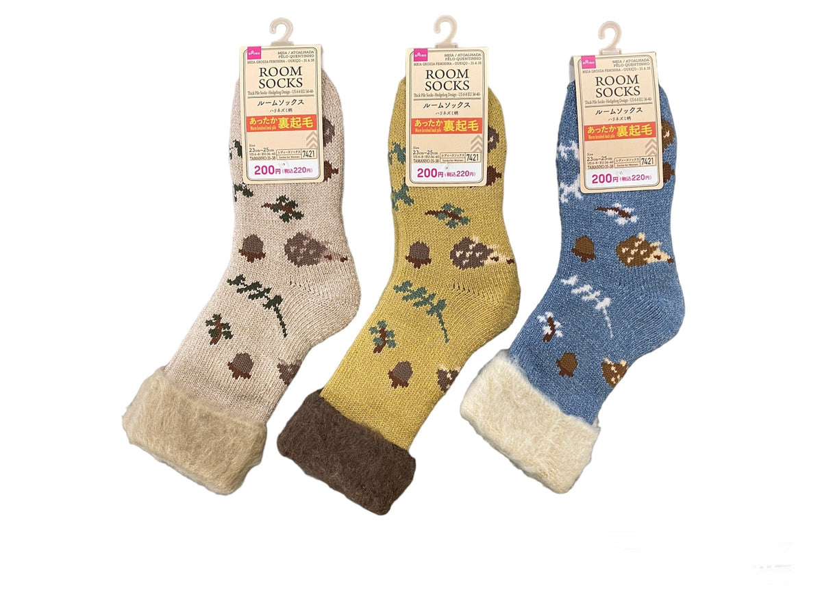 厚地パイルソックス（ハリネズミ柄） - 100均 通販 ダイソーネットストア【公式】