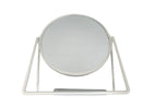 スチールスタンドミラー（丸形、ホワイト）