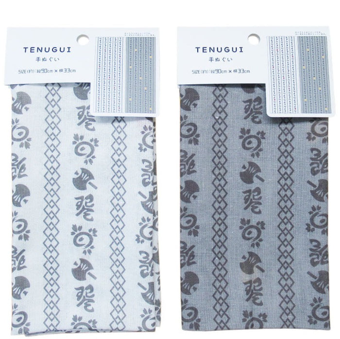 綿混手ぬぐい　良き事聞く柄