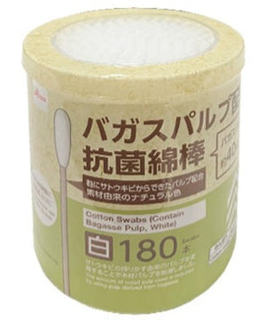 抗菌綿棒（バガスパルプ配合、白、１８０本）