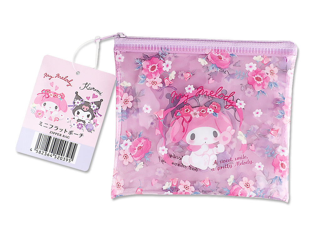 5点目100円♡新品♡マイメロちゃん♡スリムポーチ＆オーロラポーチセット ミニフラットポーチ マイメロクロミ フラワー - 100均 通販 ダイソー