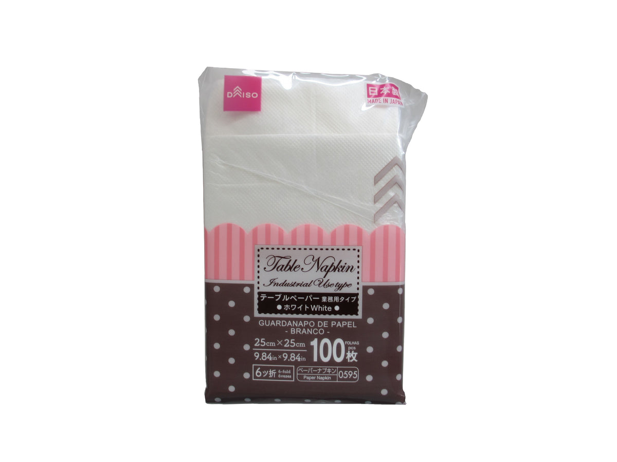 ダイソー　テーブルペーパー　コーヒー柄 テーブルペーパー4ツ折り ホワイト 40枚 - 100均 通販 ダイソー