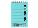 Ａ７メモ　エムメモ（６ｍｍ横罫、ライトブルー）