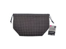 アルミ付ランチ巾着（グラフチェック、ブラック）