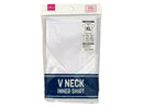 Ｖネックインナーシャツ（ＸＬ、半袖、白）